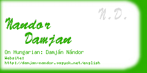 nandor damjan business card